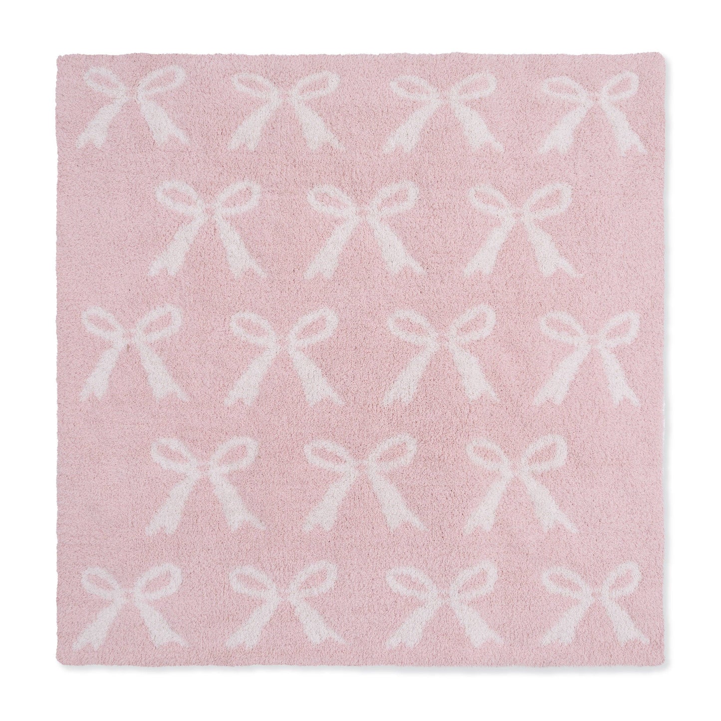 Chenille - Blush Bow Blanket