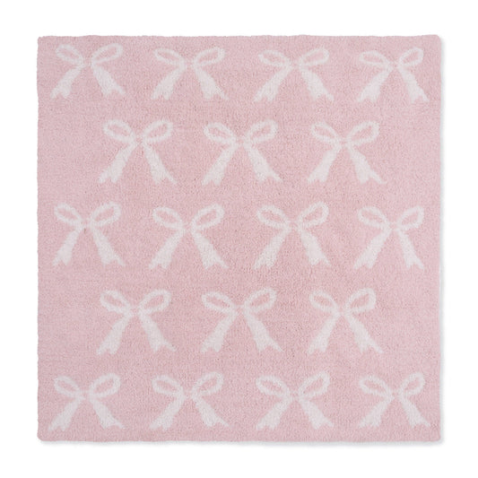 Chenille - Blush Bow Blanket
