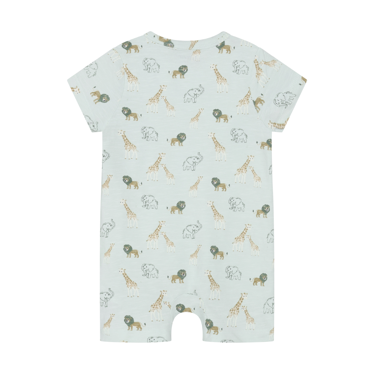 Sprouts Green Safari Animals Shortie Romper