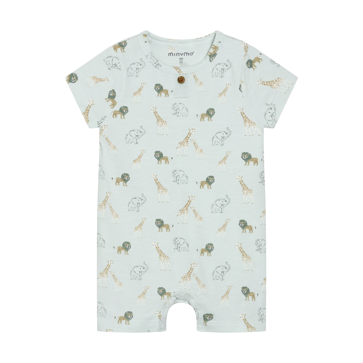 Sprouts Green Safari Animals Shortie Romper