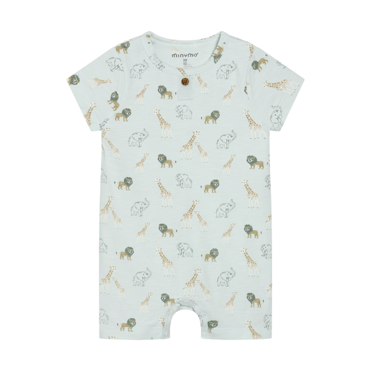 Sprouts Green Safari Animals Shortie Romper