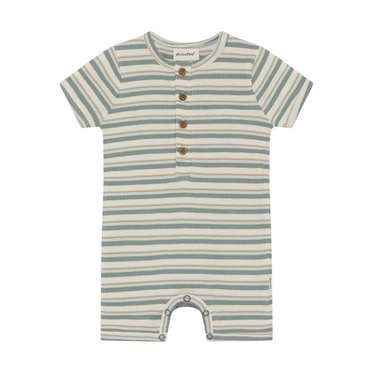 Lily Pad Green Striped Shortie Romper