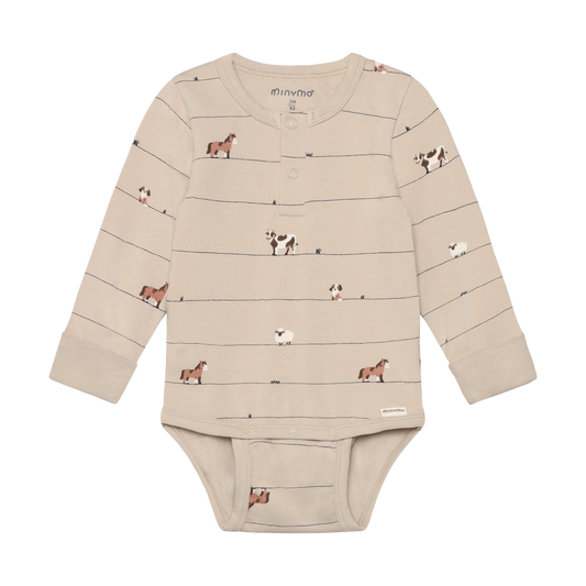 Feather Gray Body LS AOP
