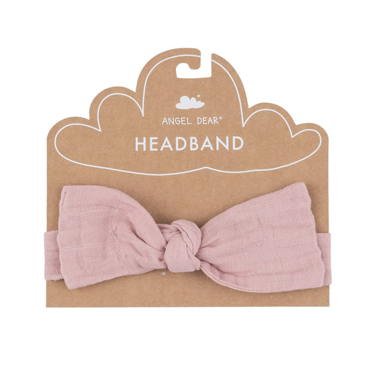 Dusty Pink Solid Muslin Headband