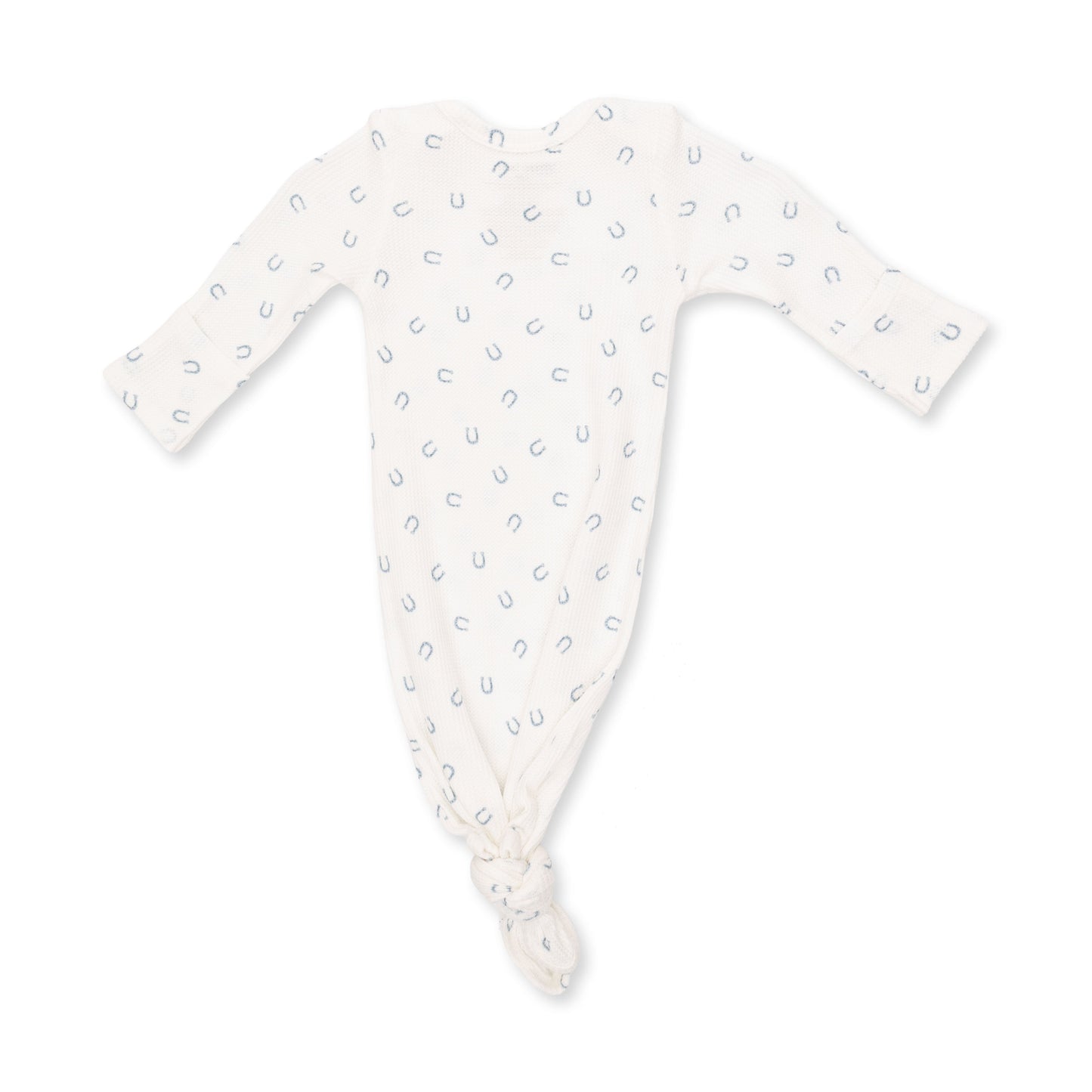 Little Horseshoes Blue Knotted Gown And Knotted Hat