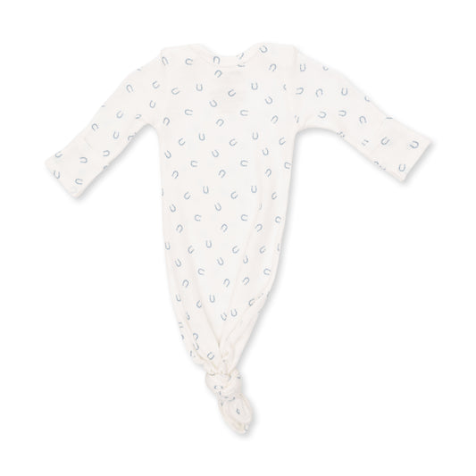 Little Horseshoes Blue Knotted Gown And Knotted Hat