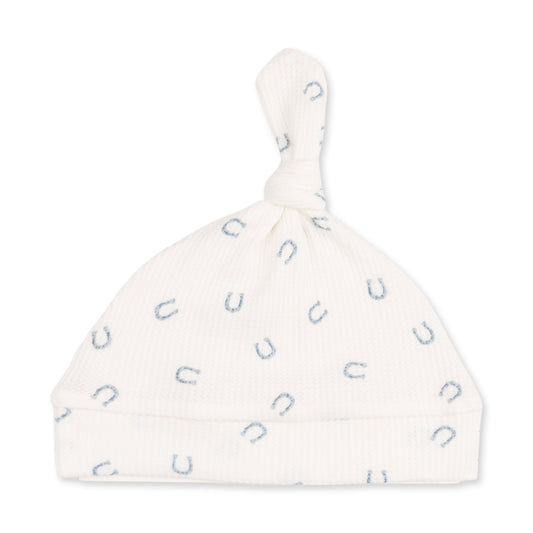 Little Horseshoes Blue Knotted Gown And Knotted Hat