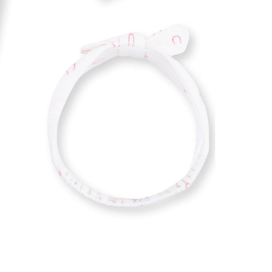 Little Horseshoes Pink Knotted Gown And Knot Headband