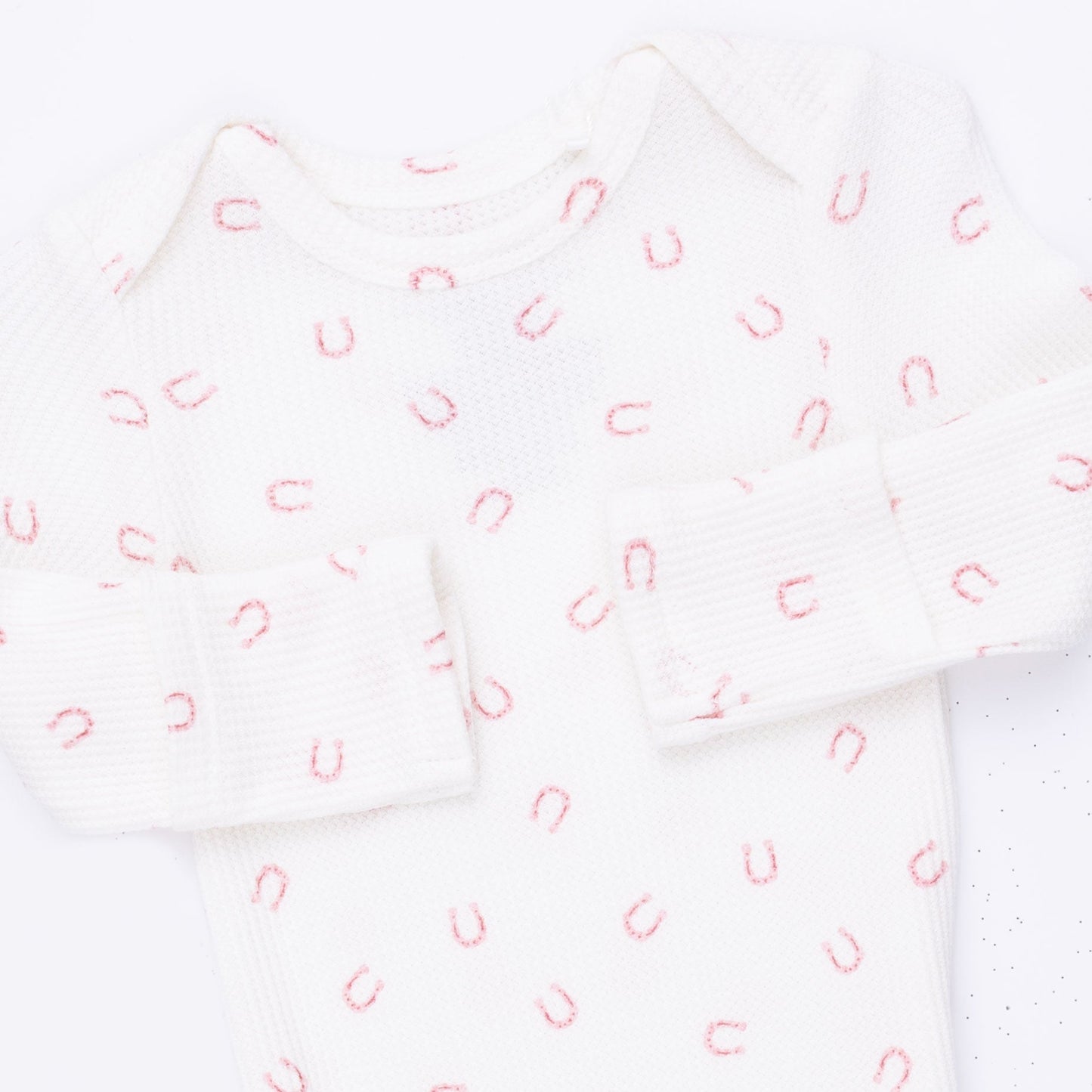 Little Horseshoes Pink Knotted Gown And Knot Headband