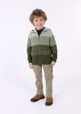 Knit Colorblock Sweater: Dill