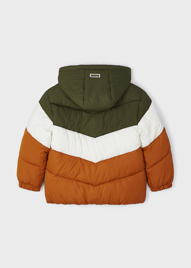 Color Block Jacket: Pumpkin