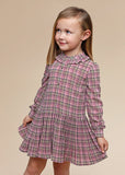 Plaid gauze dress: Orchid