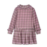 Plaid gauze dress: Orchid
