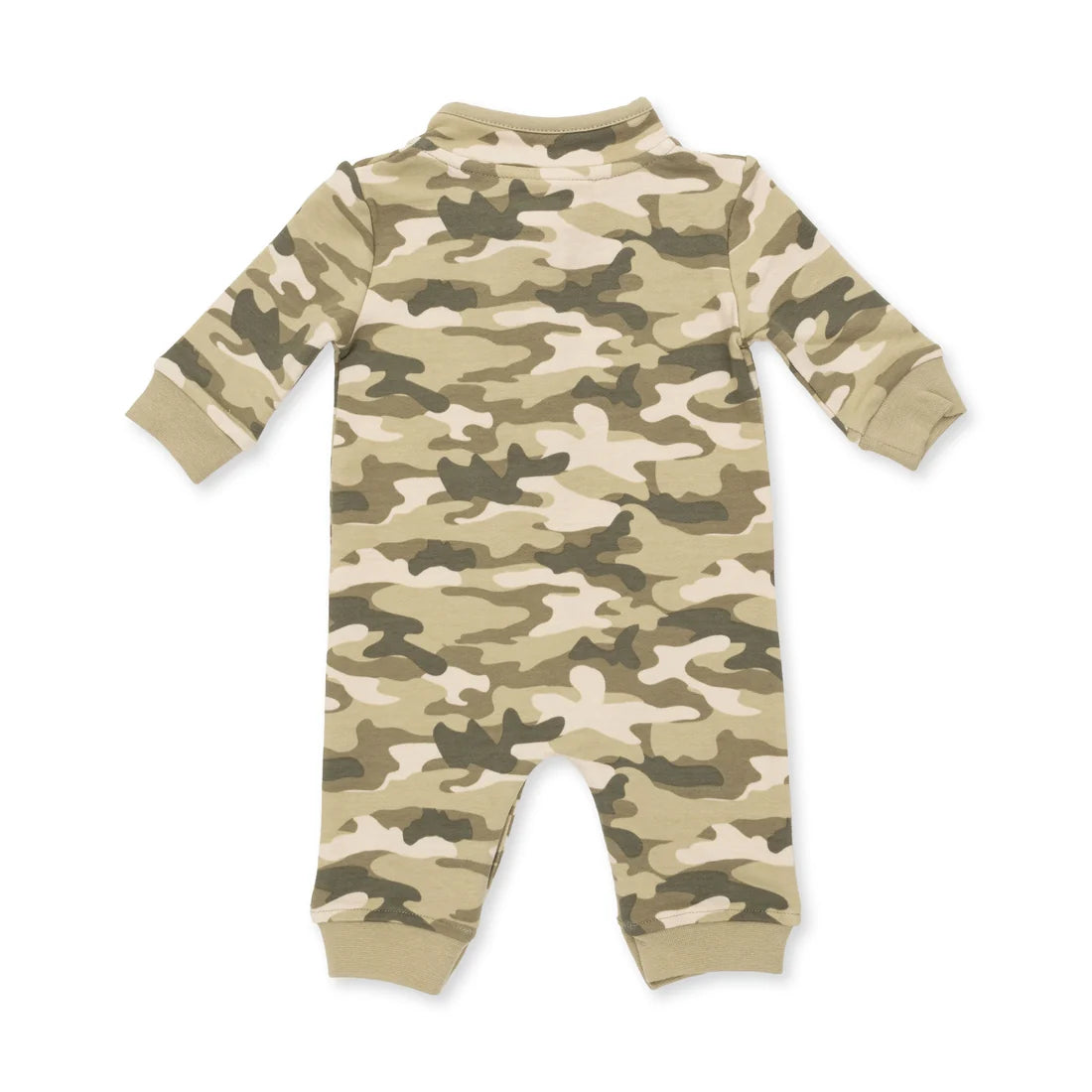 Camo French Terry Zip Neck Romper