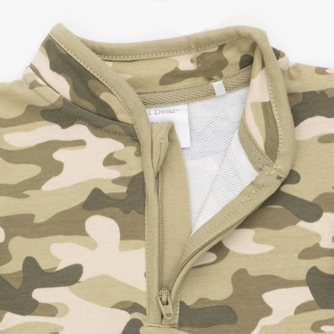 Camo French Terry Zip Neck Romper