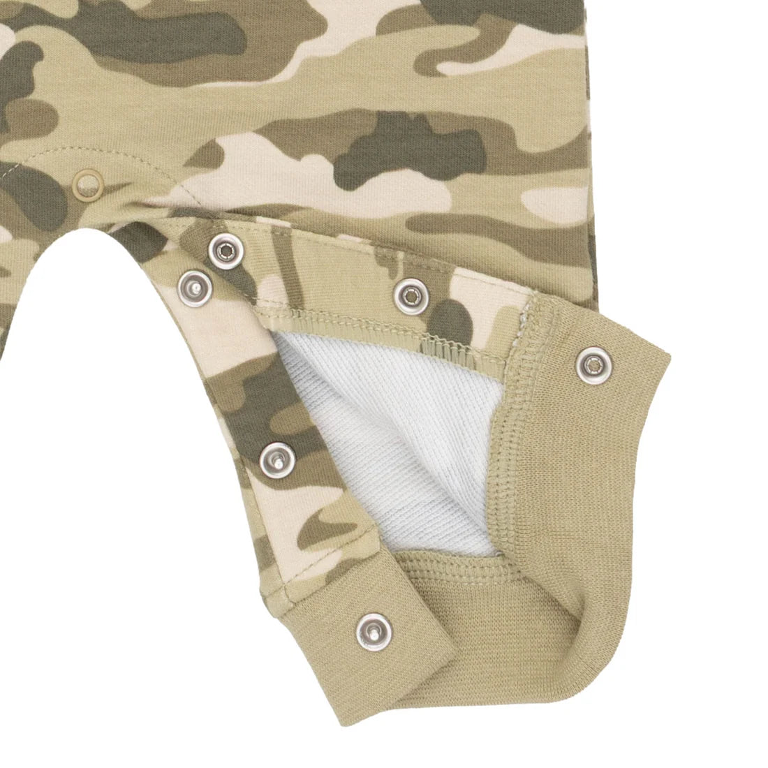 Camo French Terry Zip Neck Romper