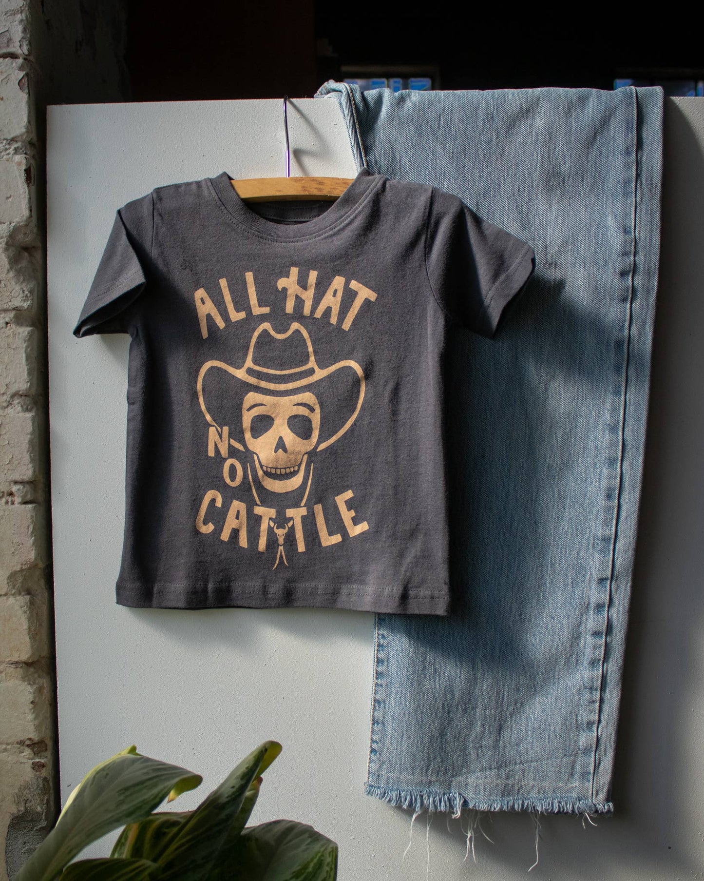 All Hat No Cattle Western Kids Tee