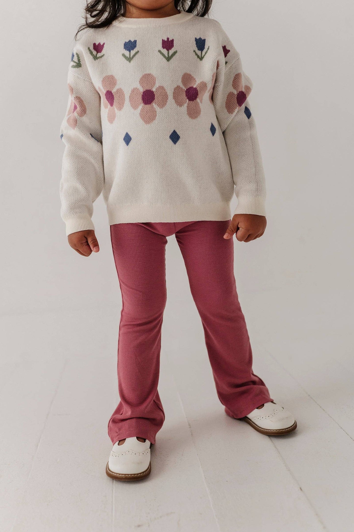 Mesa Rose Rib Flare Pants