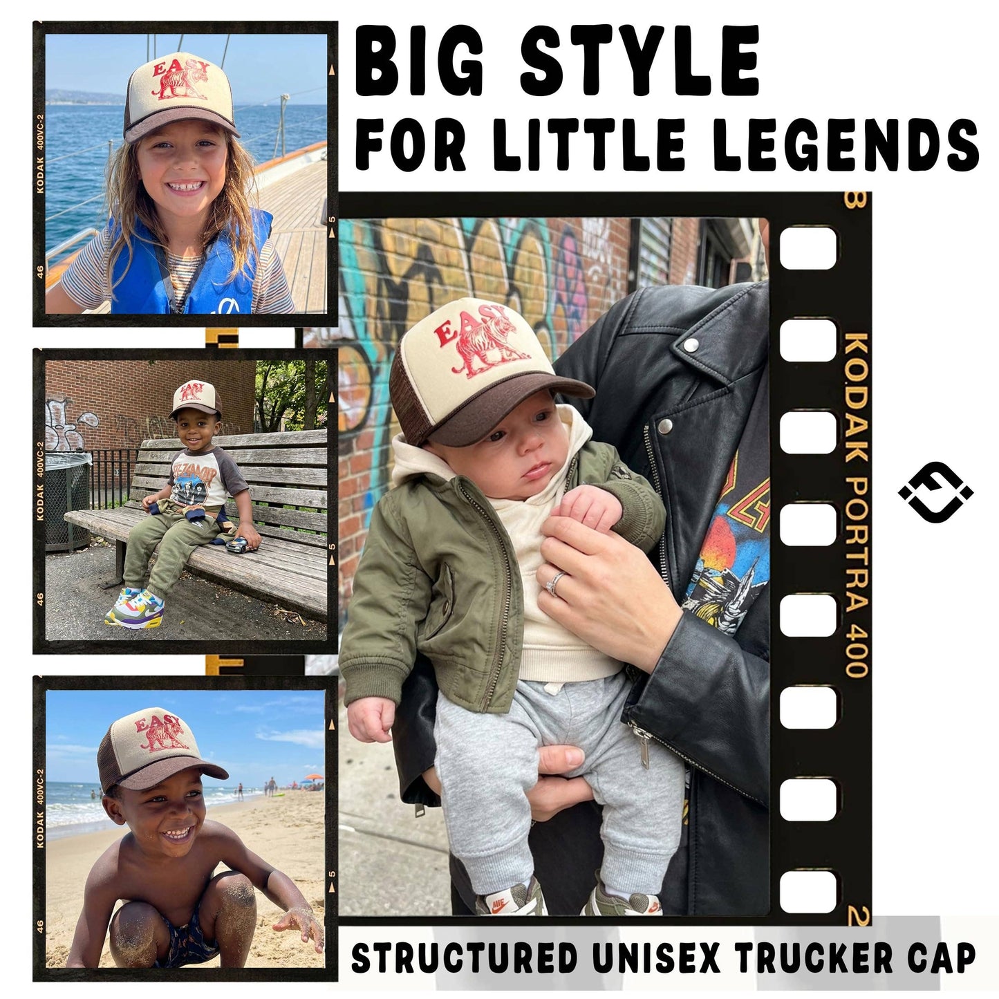 Toddler Easy Tiger Trucker Hat