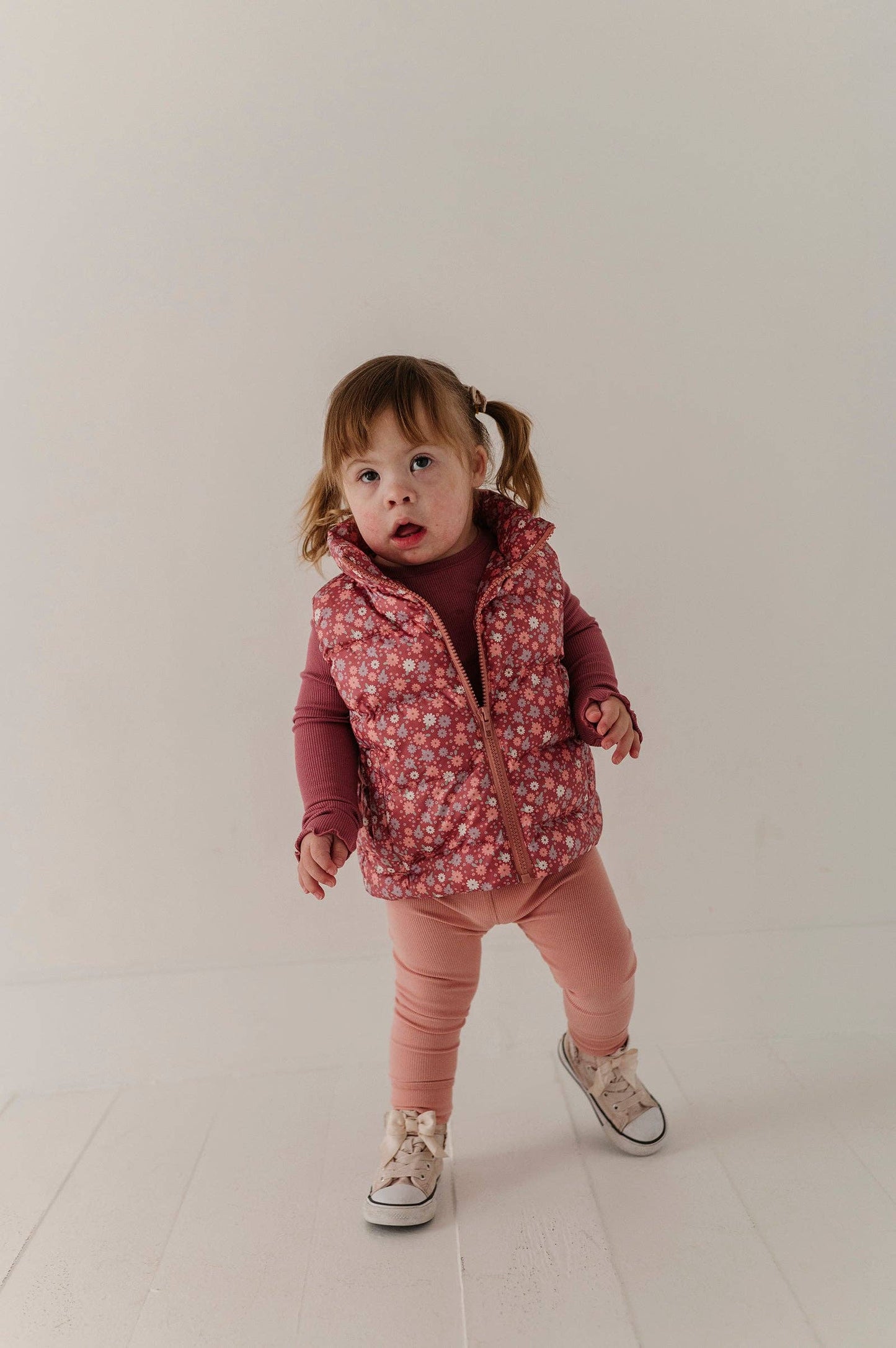 Tiny Petals Puffer Vest