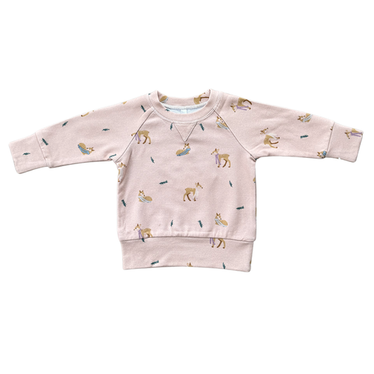Bamboo/Cotton Raglan Sweatshirt - Fawn