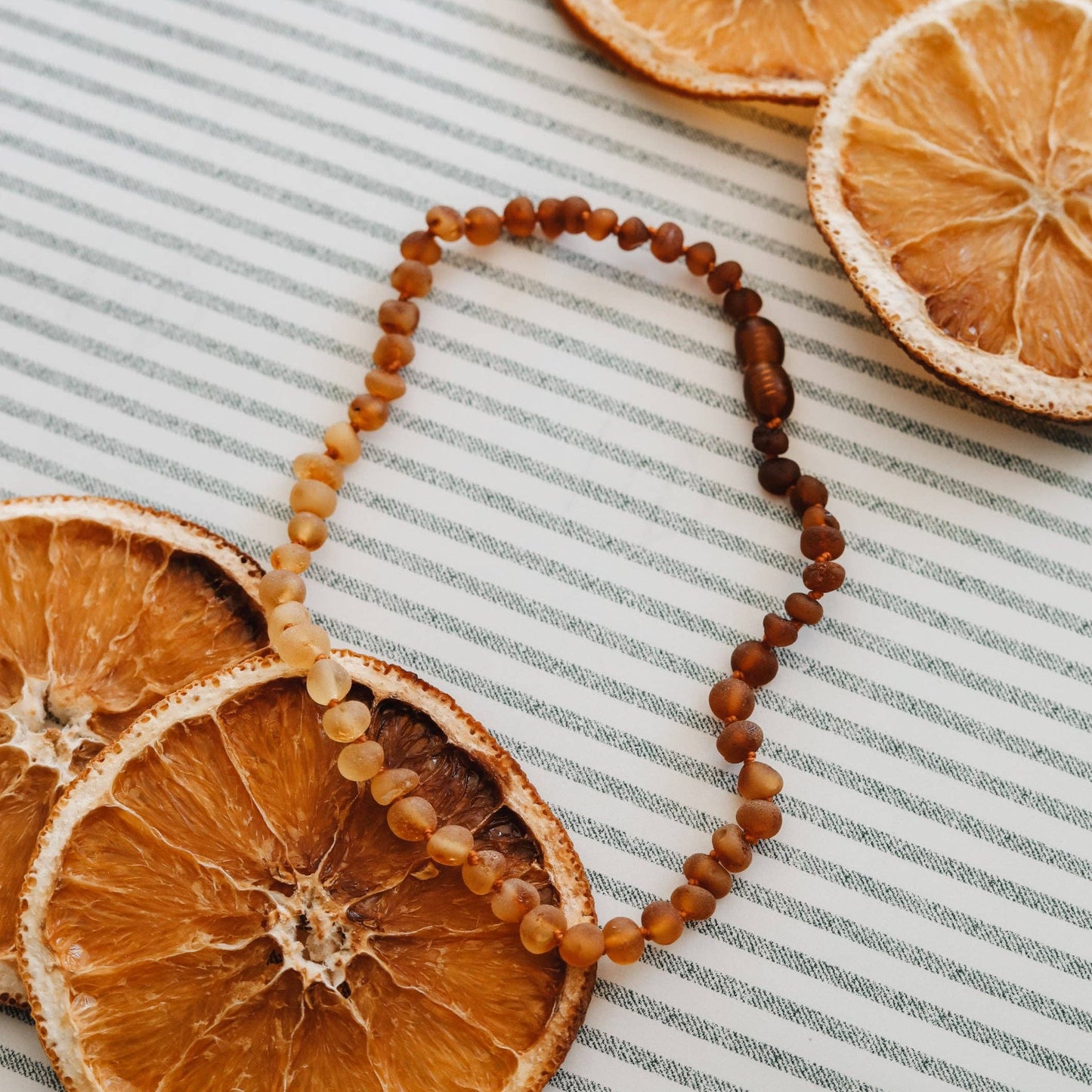 Raw Baltic Amber + Sunflower || Necklace ||