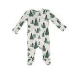 Forest 2 Way Zipper Footie: Green