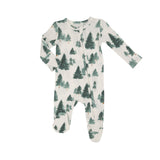 Forest 2 Way Zipper Footie: Green