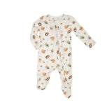 Woodland Swaddle Babies 2 Way Zipper Footie: Multi Color