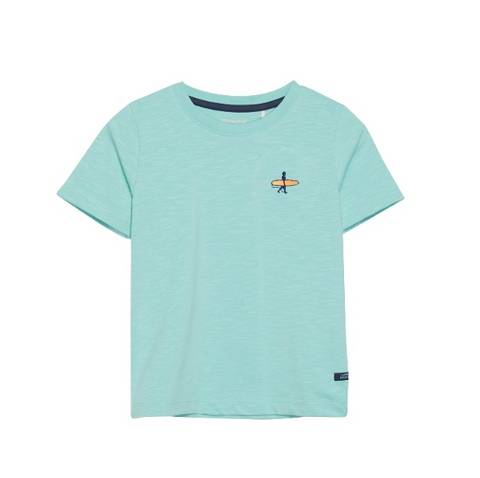 S/s T-Shirt: Dusty Jade Green Surfer