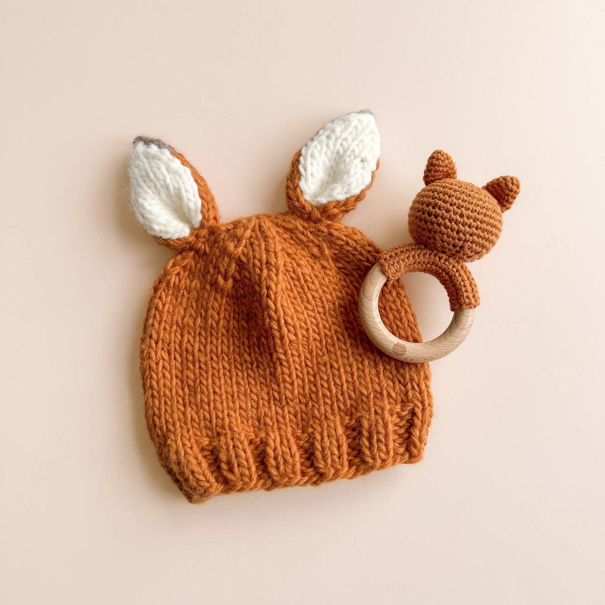 Organic Rusty Fox Beanie- Clay