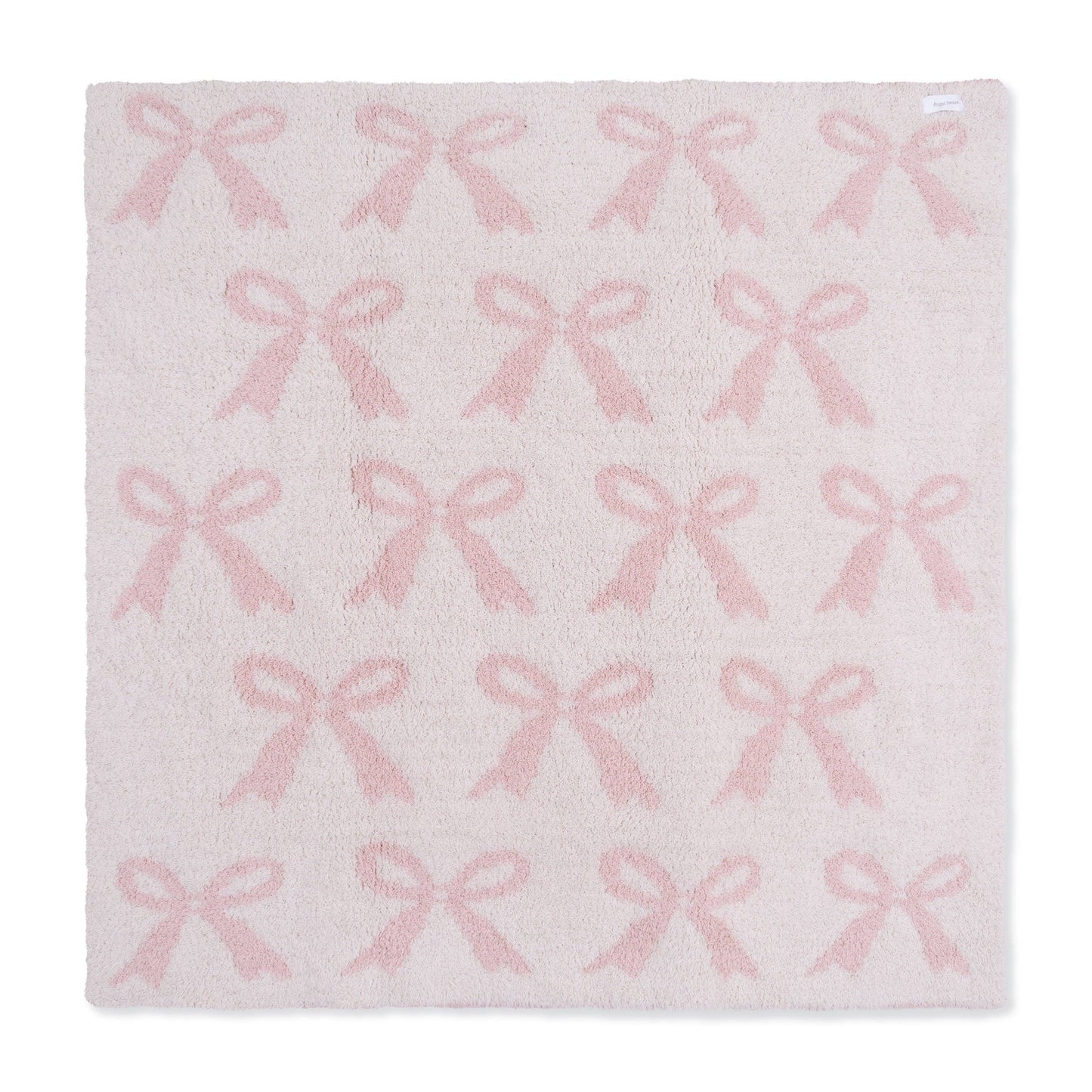 Chenille - Blush Bow Blanket