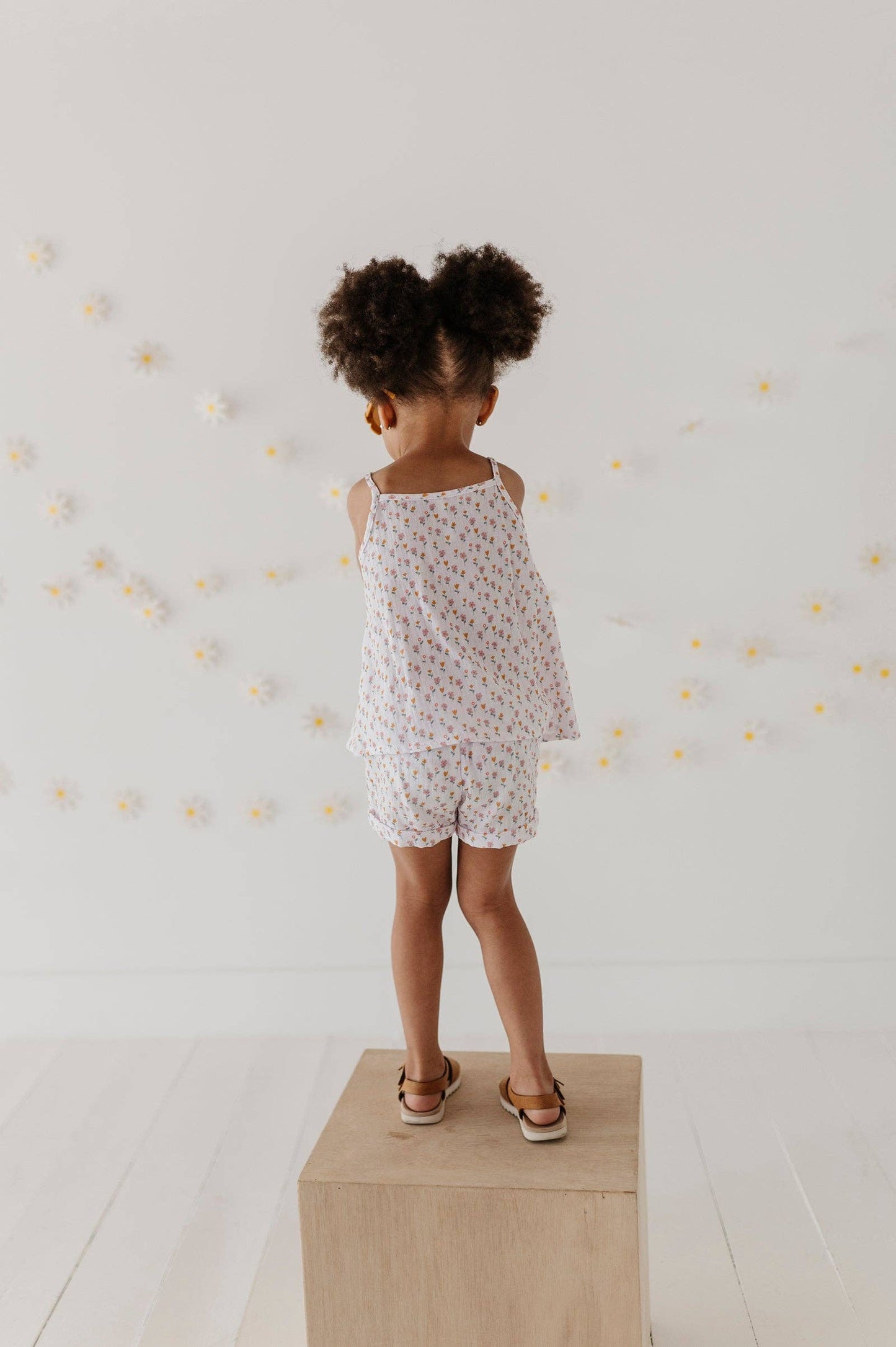 Mini Daisy Gauze Tank & Short Set