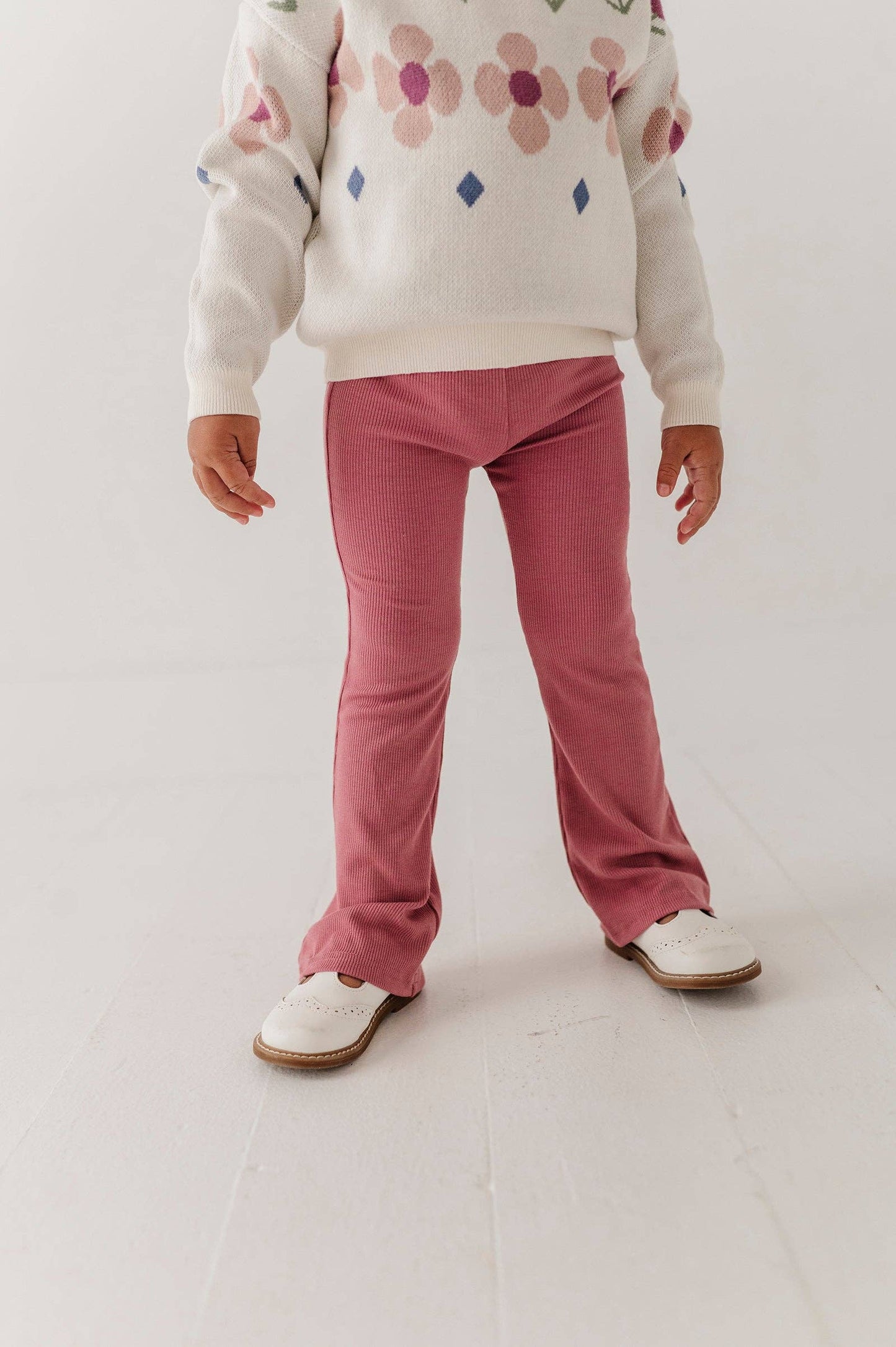 Mesa Rose Rib Flare Pants