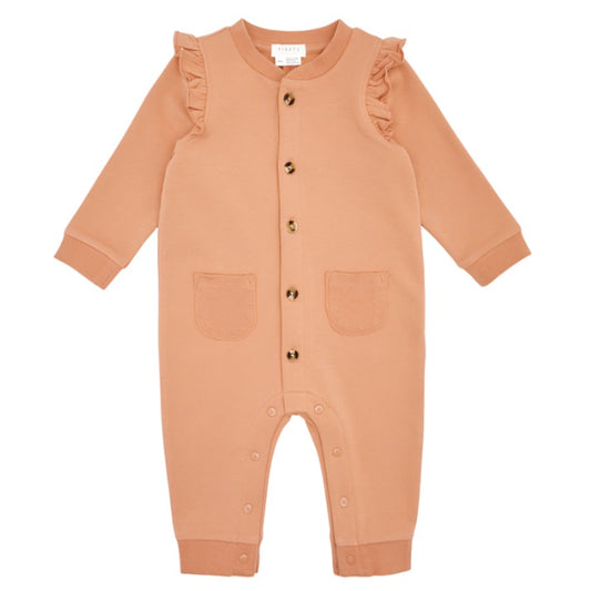Baby L/S Coverall Knit: Light Pink