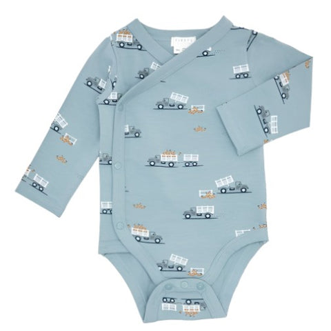 Lotsa Trucks Onesie: Grey
