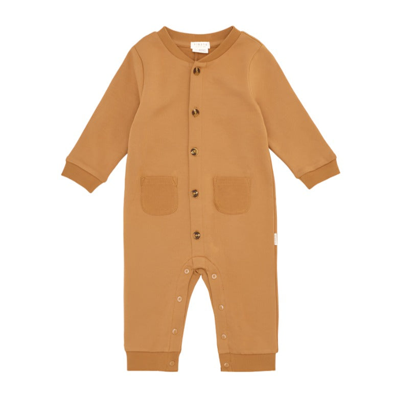 Baby L/s Overall Knit: Golden Gold