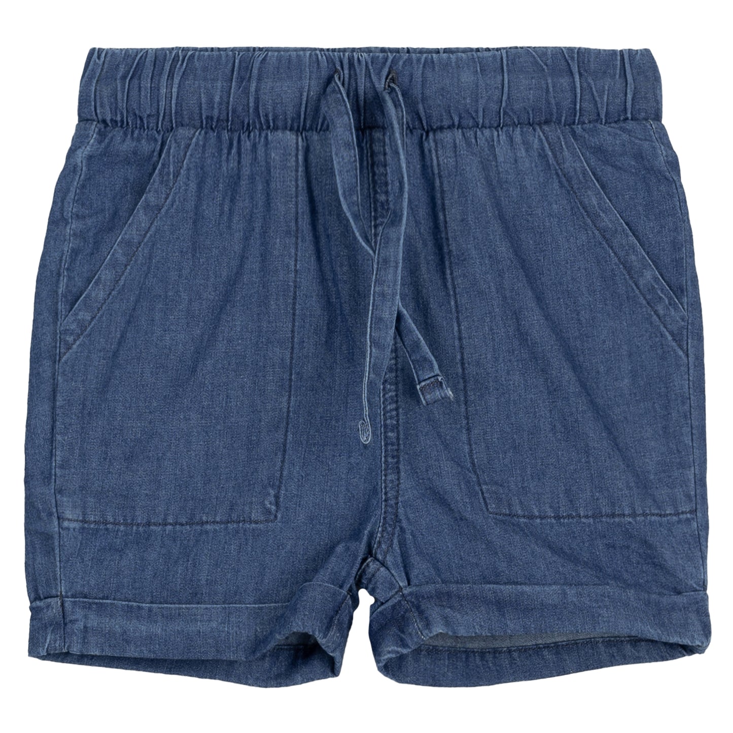 Boy Shorts Woven: Blue Denim Shade
