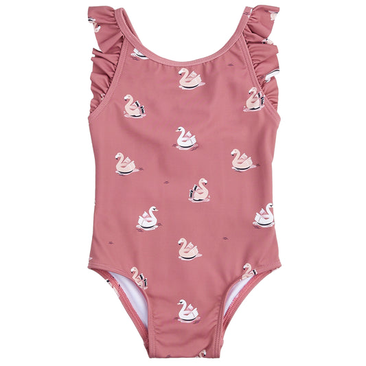 Girl 1Pc Swimsuit Knit: Pink Dk.