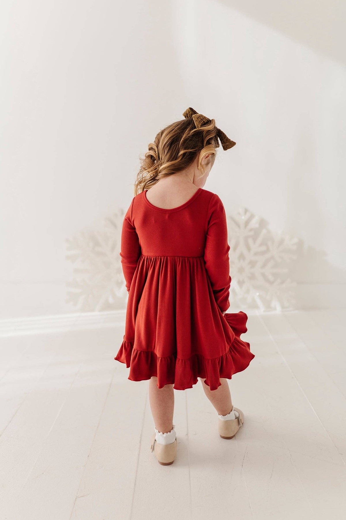 Berry Red Ribbed Ballet Dress