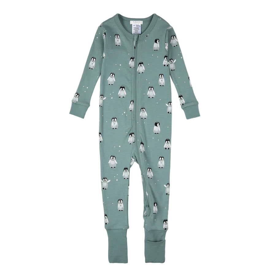 Baby Penguin Print on Teal Convertible Sleeper