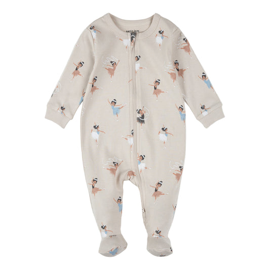 Ballerina Print on Cream Sleeper