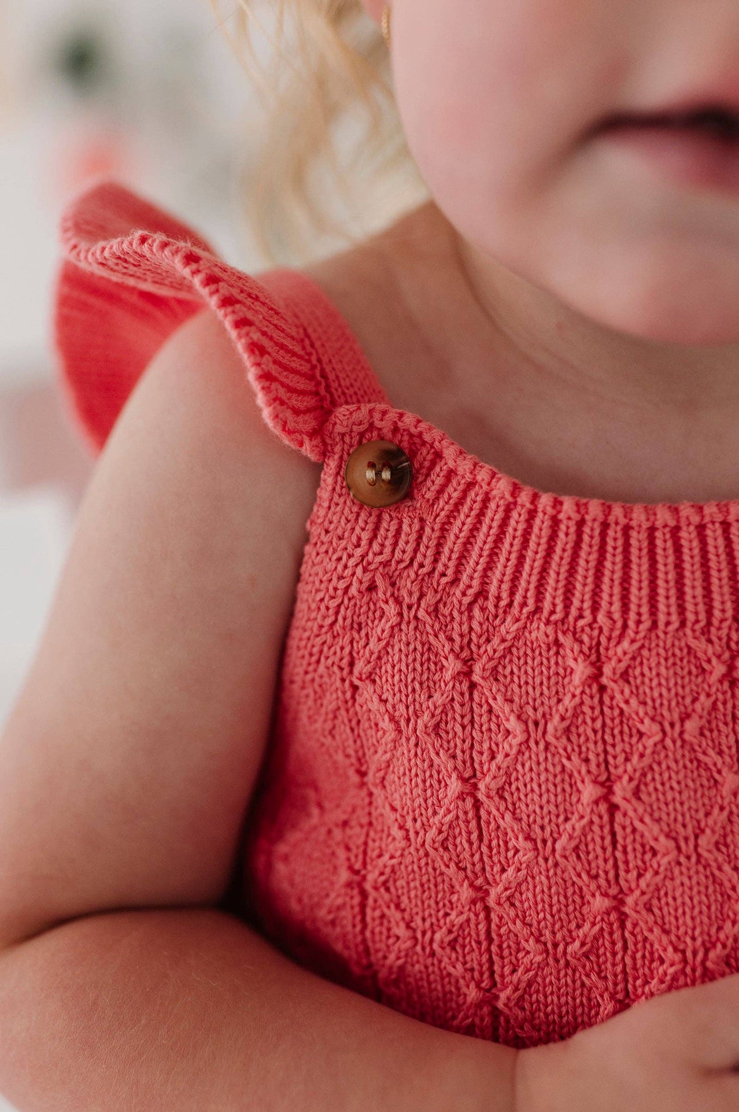 Strawberry Ice Knit Sweater Romper