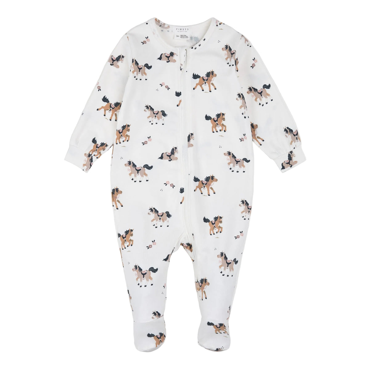 Pony Print on Off-White LunaKnit Sleeper