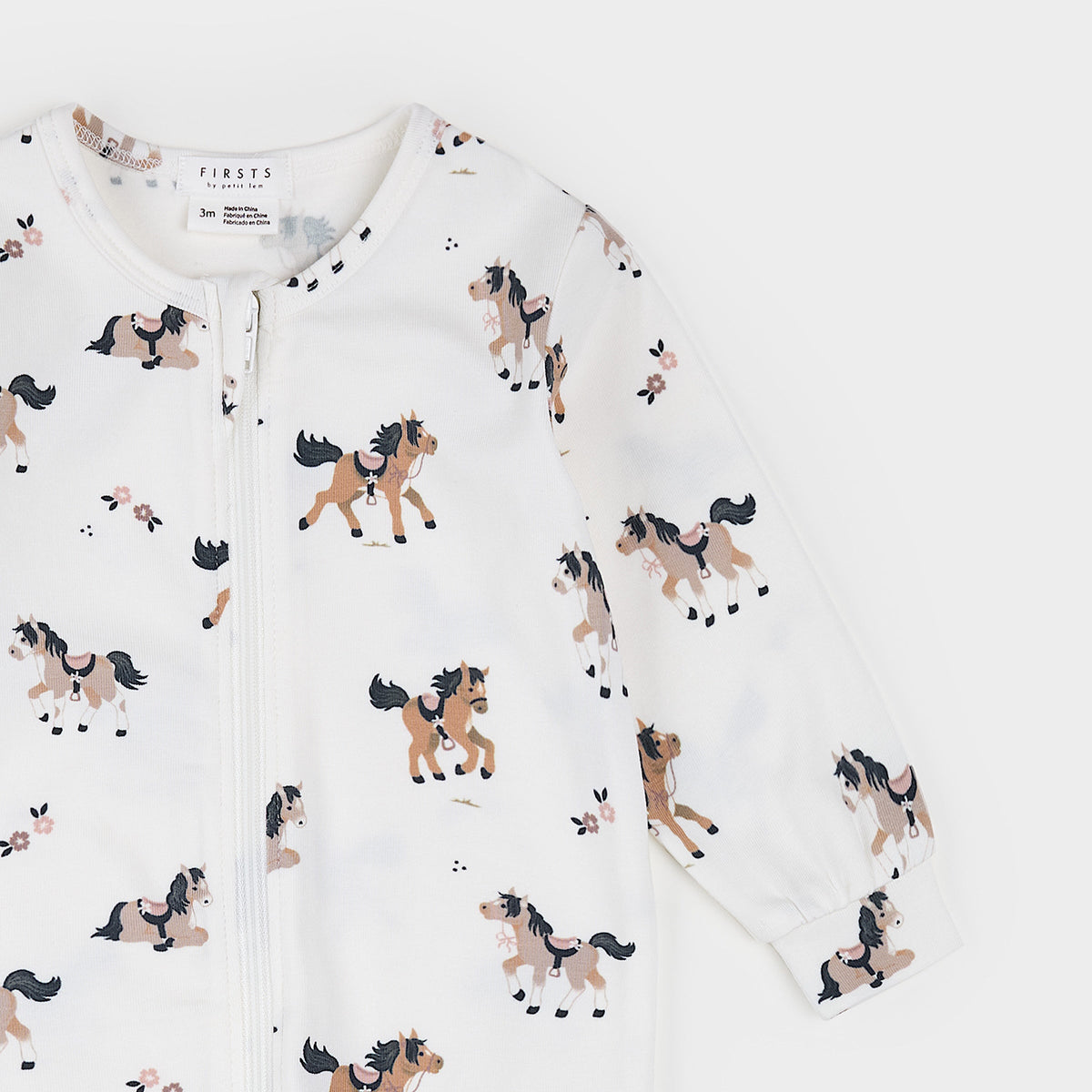 Pony Print on Off-White LunaKnit Sleeper flat lay