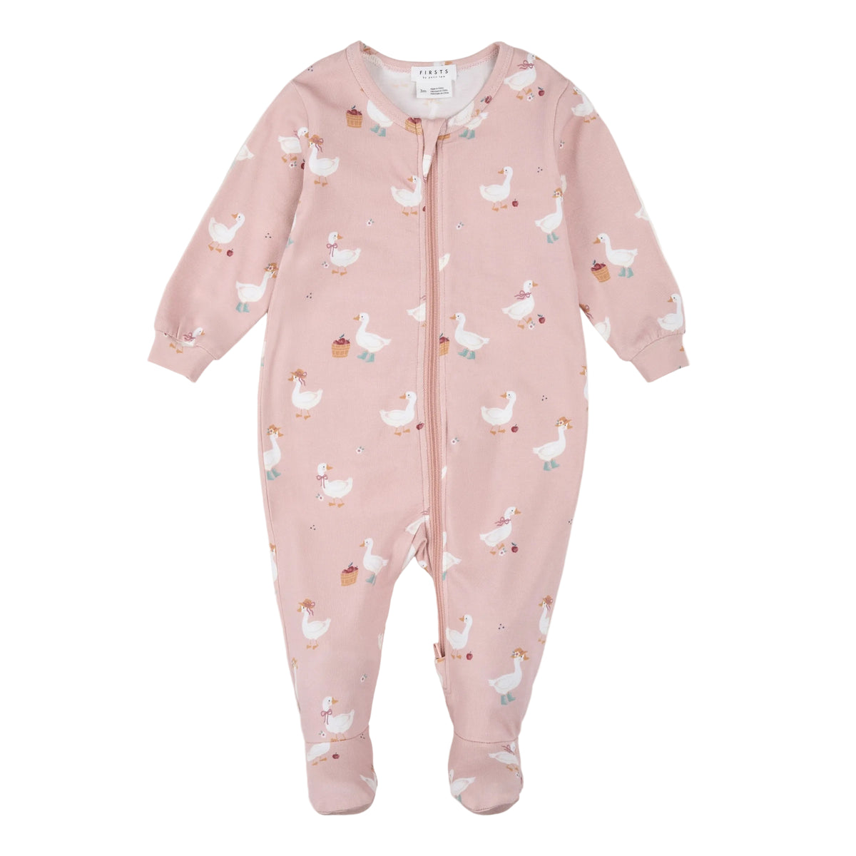 Dress-Up Duck Print on Primrose LunaKnit Sleeper