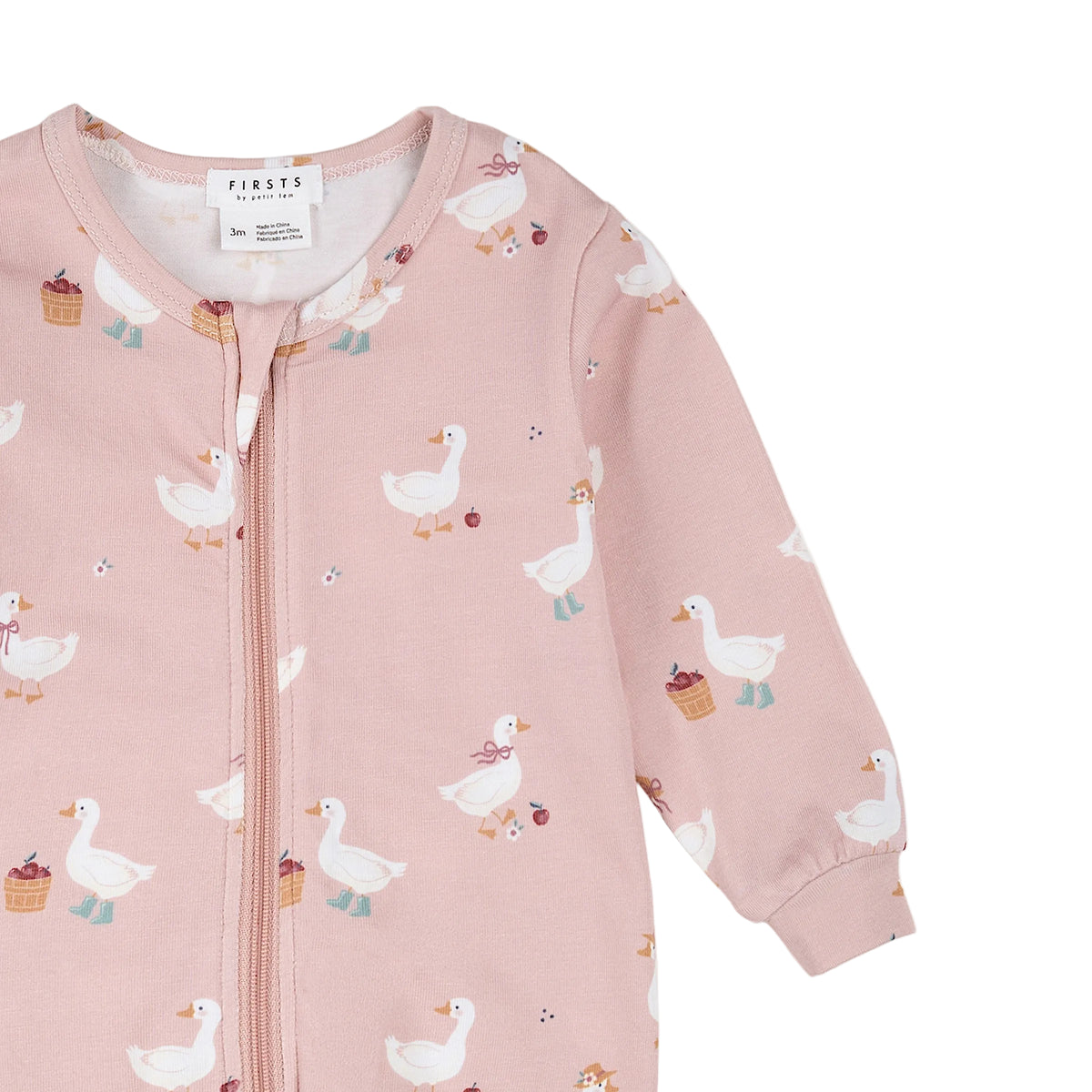 Dress-Up Duck Print on Primrose LunaKnit Sleeper