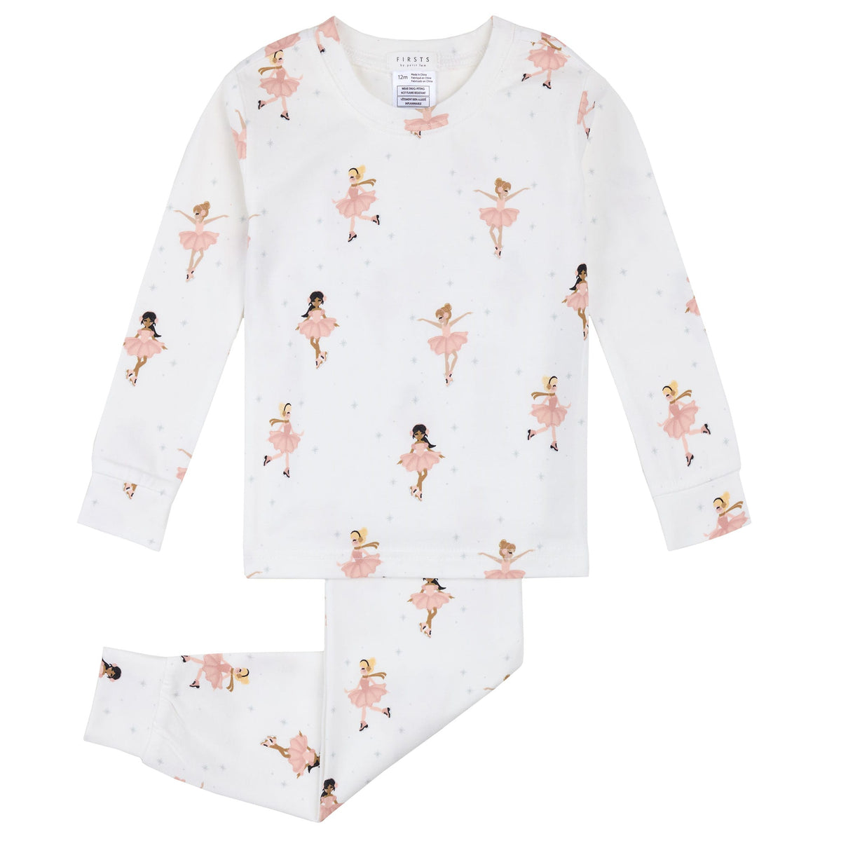 Skates Two-Piece Infant Pajama Set flat lay