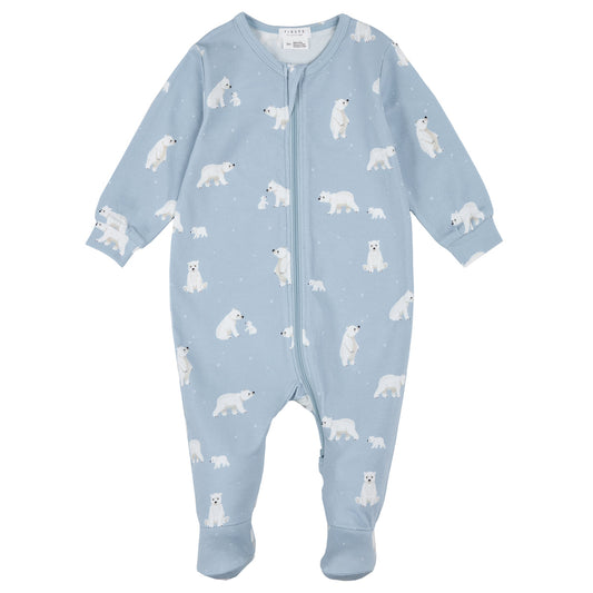Polar Bear Footed Sleeper flat lay