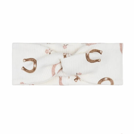 Horseshoe & Pink 2 Pack Headbands
